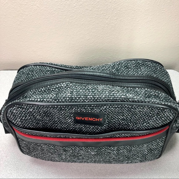 Vintage Givenchy Carry On Gray Tweed Travel Bag - Picture 4 of 8
